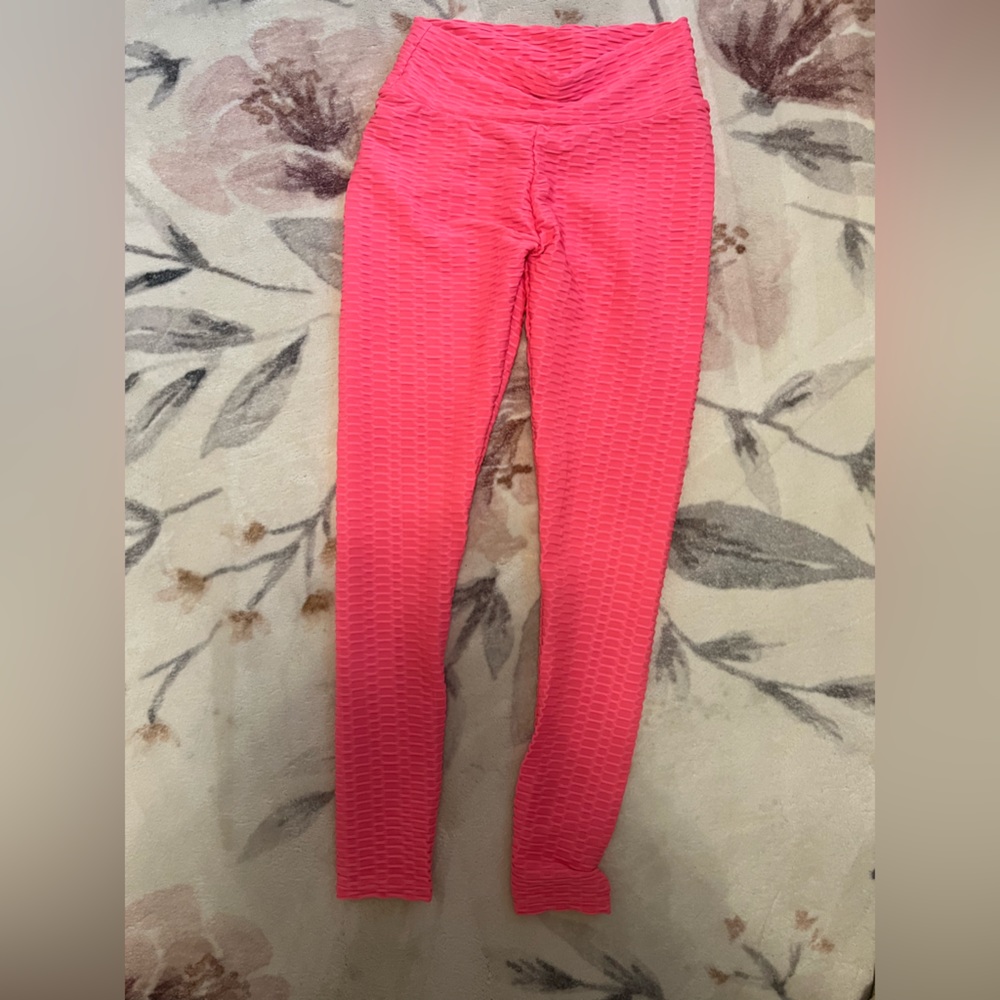 Never worn High Waisted Leggings Scrunch Anti Cellulite Textured Yoga Pants
